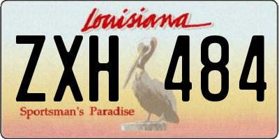 LA license plate ZXH484