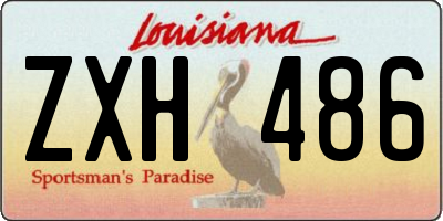 LA license plate ZXH486