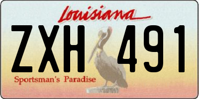 LA license plate ZXH491