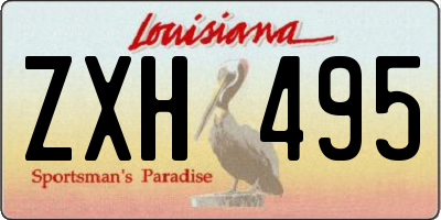 LA license plate ZXH495