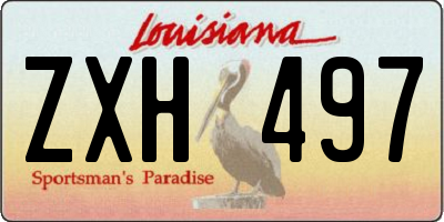 LA license plate ZXH497