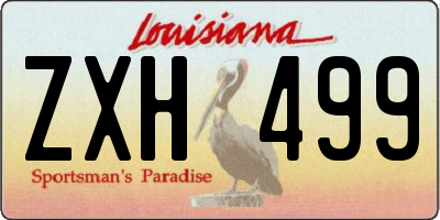 LA license plate ZXH499