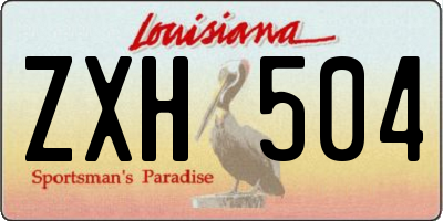 LA license plate ZXH504