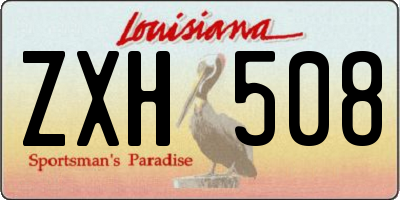 LA license plate ZXH508