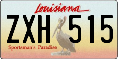 LA license plate ZXH515