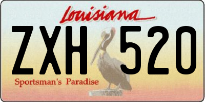 LA license plate ZXH520