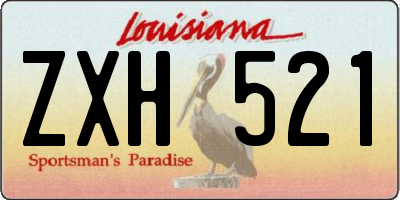 LA license plate ZXH521