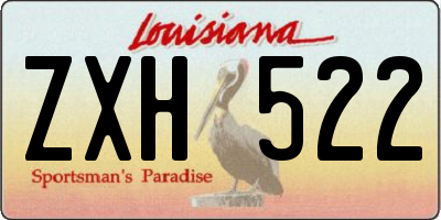 LA license plate ZXH522