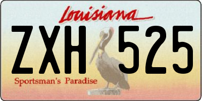 LA license plate ZXH525