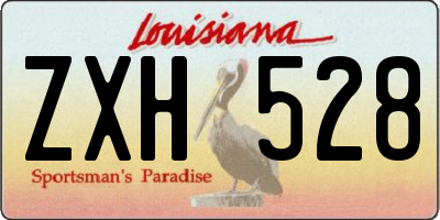 LA license plate ZXH528