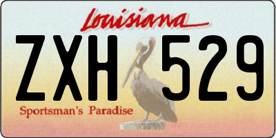 LA license plate ZXH529