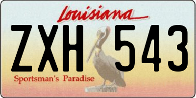 LA license plate ZXH543