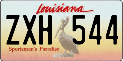 LA license plate ZXH544