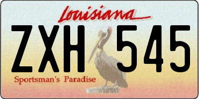 LA license plate ZXH545