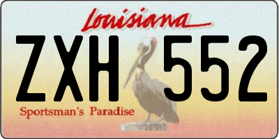 LA license plate ZXH552