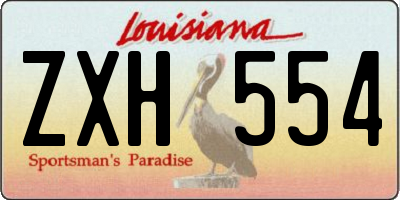 LA license plate ZXH554