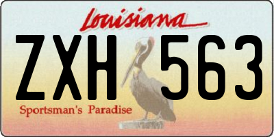 LA license plate ZXH563