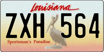 LA license plate ZXH564