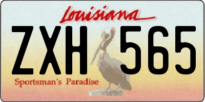 LA license plate ZXH565