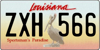 LA license plate ZXH566