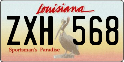 LA license plate ZXH568