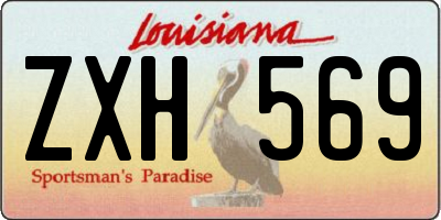 LA license plate ZXH569