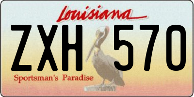 LA license plate ZXH570