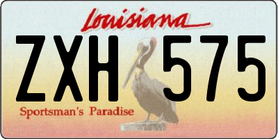 LA license plate ZXH575