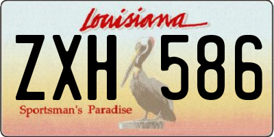 LA license plate ZXH586