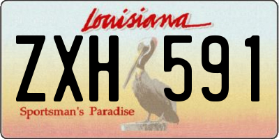 LA license plate ZXH591