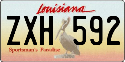 LA license plate ZXH592