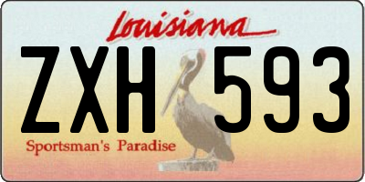 LA license plate ZXH593