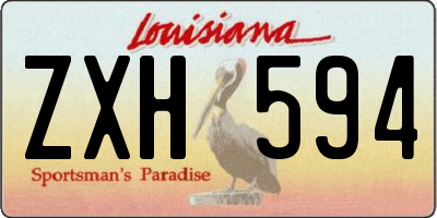 LA license plate ZXH594