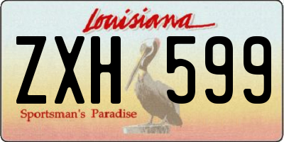 LA license plate ZXH599