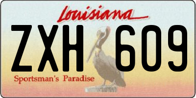 LA license plate ZXH609