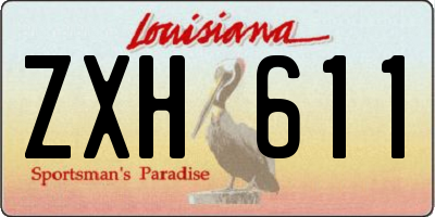 LA license plate ZXH611
