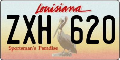 LA license plate ZXH620