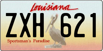 LA license plate ZXH621
