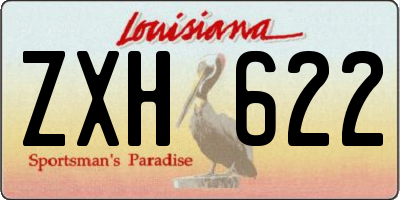 LA license plate ZXH622