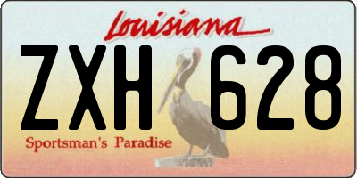 LA license plate ZXH628