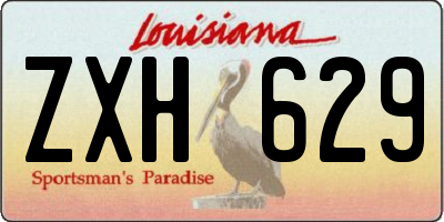 LA license plate ZXH629