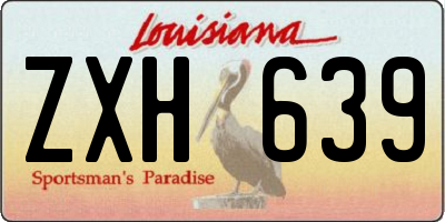 LA license plate ZXH639