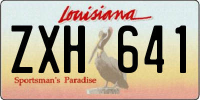 LA license plate ZXH641