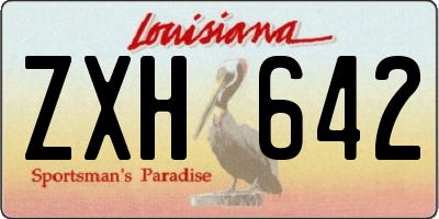 LA license plate ZXH642