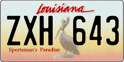 LA license plate ZXH643