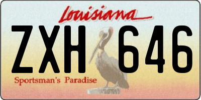 LA license plate ZXH646