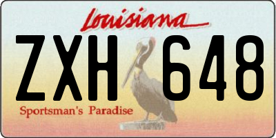 LA license plate ZXH648