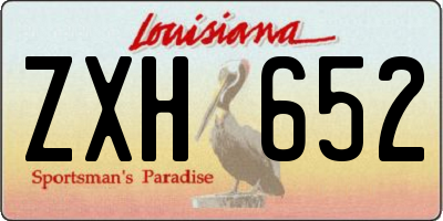 LA license plate ZXH652