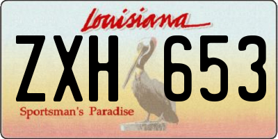 LA license plate ZXH653