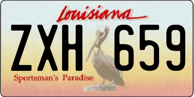 LA license plate ZXH659